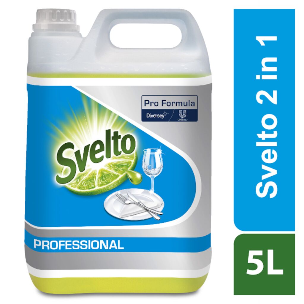 Svelto 2 in 1 2x5L - Detergente liquido per lavastoviglie con brillantante integrato